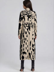 Leopard Print Sweater Duster by Adore