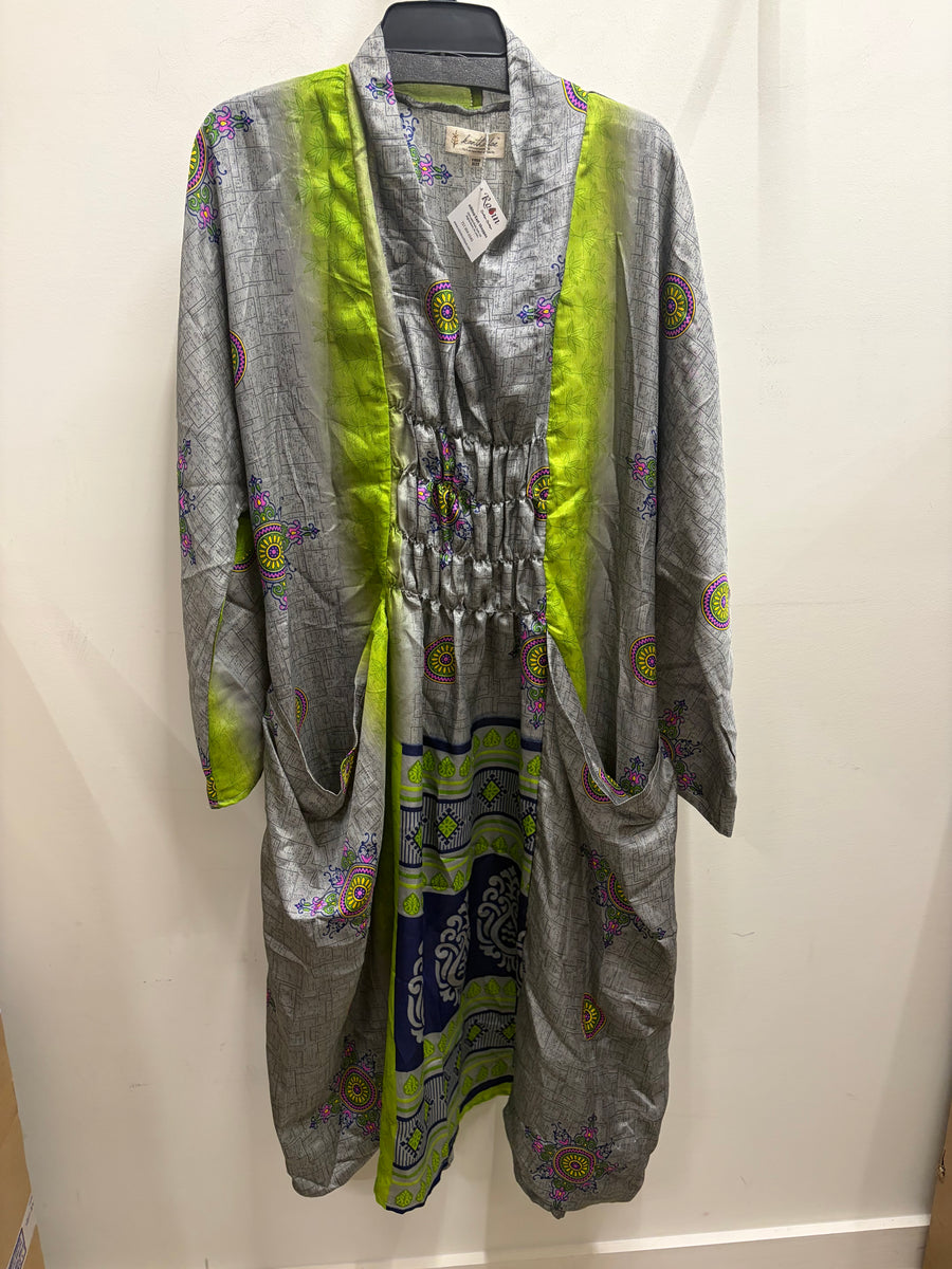 Rasgulla Sari Ruched Dress #200 by Kantha Bae