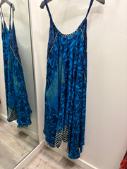 Crepe Sari Moonchild Slip Dress #241 by Kantha Bae