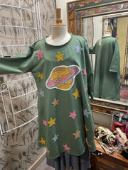 Planet & Stars Sweatshirt Dress by PaperLace 292D - Robin Boutique-Boutique 