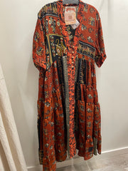 Rasgulla Sari Twilight Maxi Dress #010 by Kantha Bae