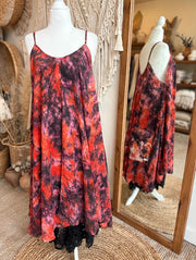 Crepe Sari Moonchild Slip Dress #249 by Kantha Bae