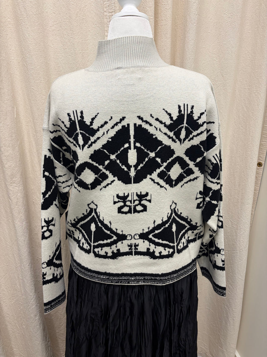 Graphic Fair Isle Pullover by Olivia
