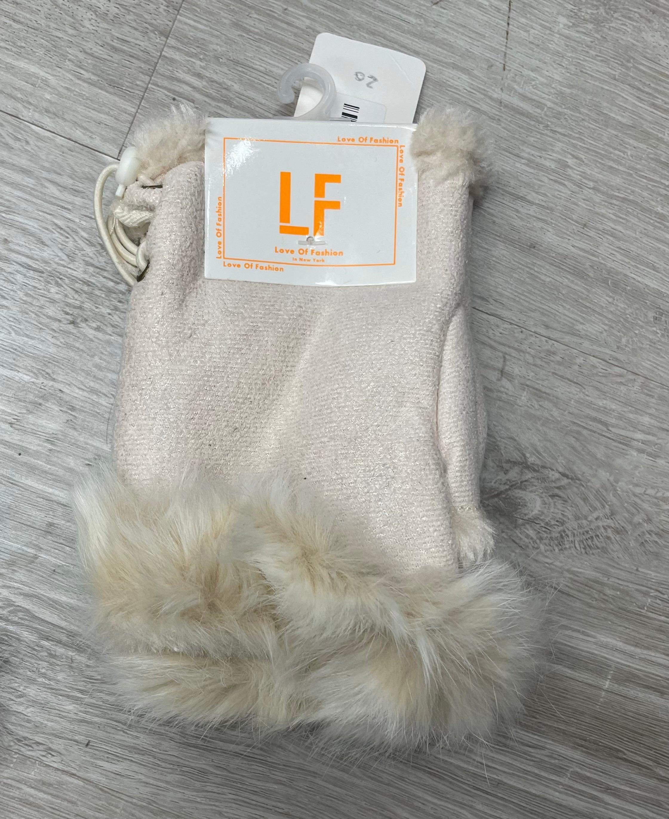 Fingerless Faux Fur Trim Glove LOG 079 - Robin Boutique-Boutique 