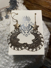 Fancy Moon and Star Earrings by Tara Gasparian