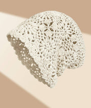 Additional view of Hand-Crocheted Vintage Slouchy Beanie with Floral Design from Robin Boutique.