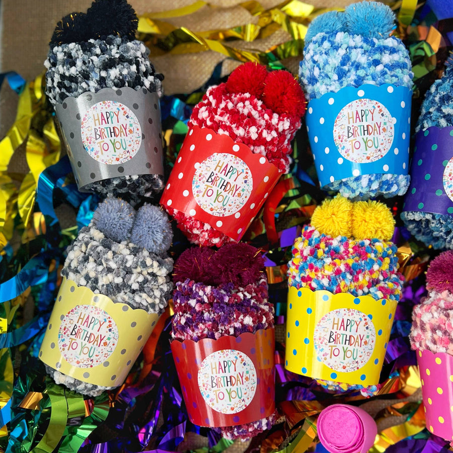 "Happy Birthday" Cozy Cupcake Socks Robin Boutique