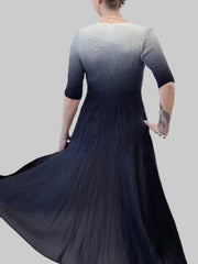Ombre Pleated Dress by EllyNDale