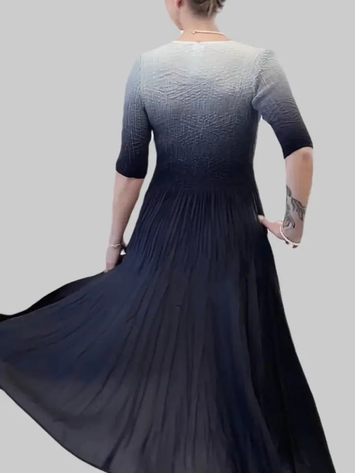 Ombre Pleated Dress by EllyNDale