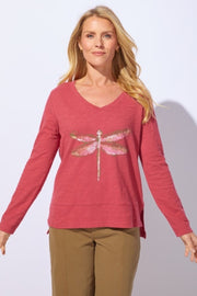 Destination Dragonfly Step Hem Boxy Tee by Escape
