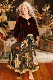 Additional view of Labour of Love Maxi Length Atelier Skirt with florals & violin from Robin Boutique.