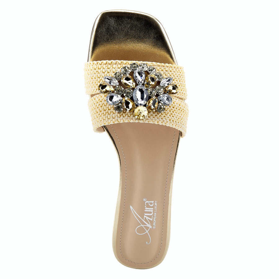 Azura Enamor Slide Sandals with Stones