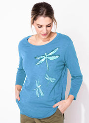 Destination 3/4 Sleeve Tee Dragonflies by Escape