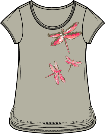 Destination Tee in Dragonflies by Escape