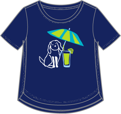 Destination Doggie Hi-Low Slub Tee