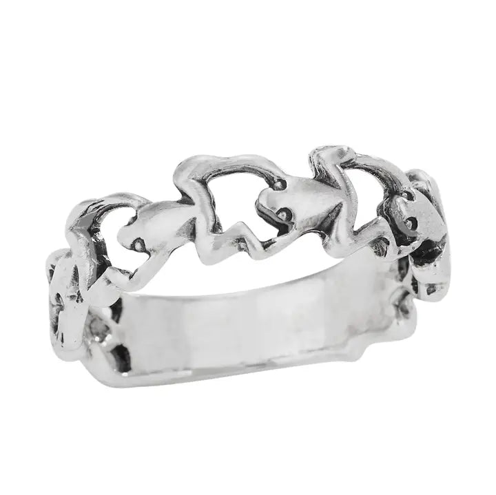 Leaping Circle of Frogs Ring