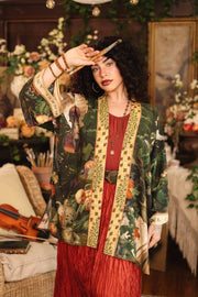 Additional view of Labour of Love Matineé (mid) Duster with florals & violin from Robin Boutique.