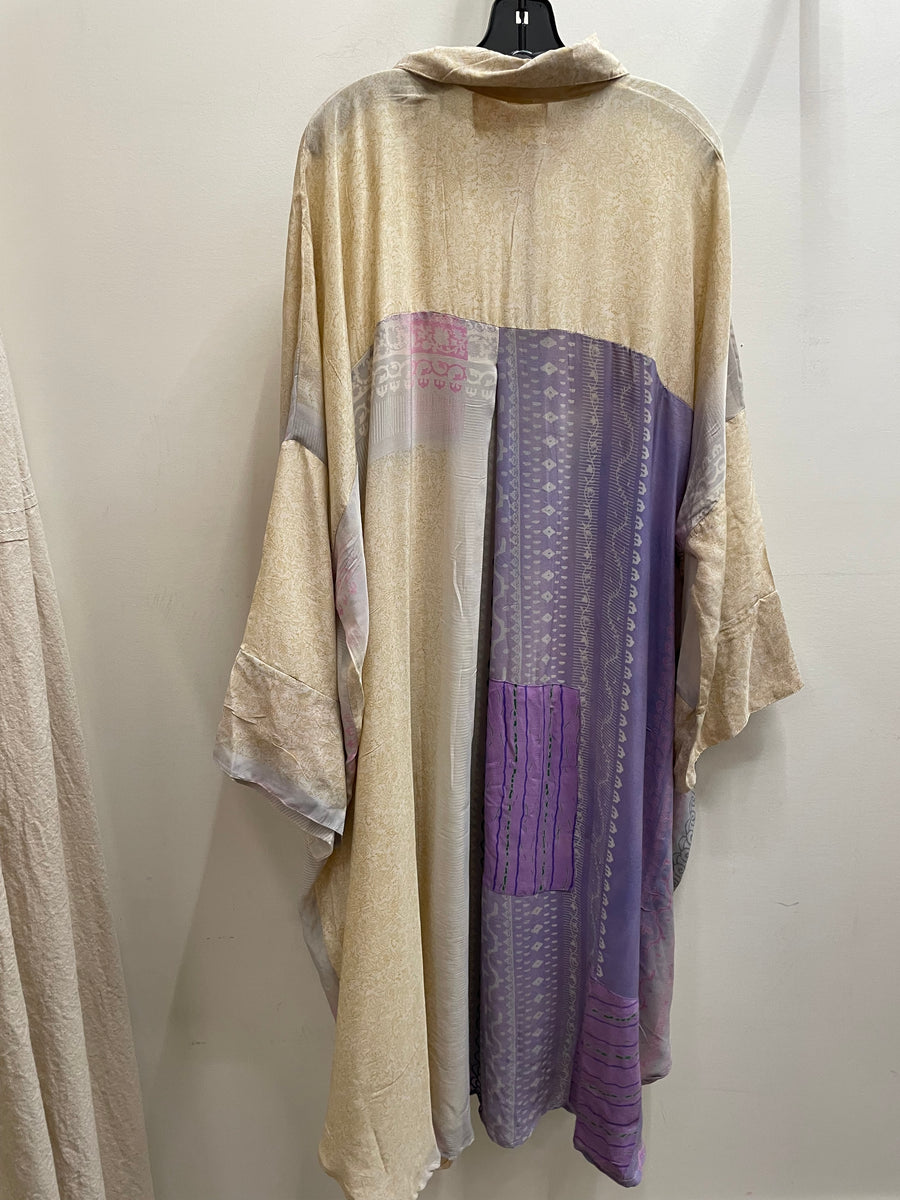 Crepe Sari Free To Be Longsleeve Maxi #134 by Kantha Bae