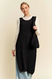 Knit Side Slit Cover Dress with Bag by Davi & Dani