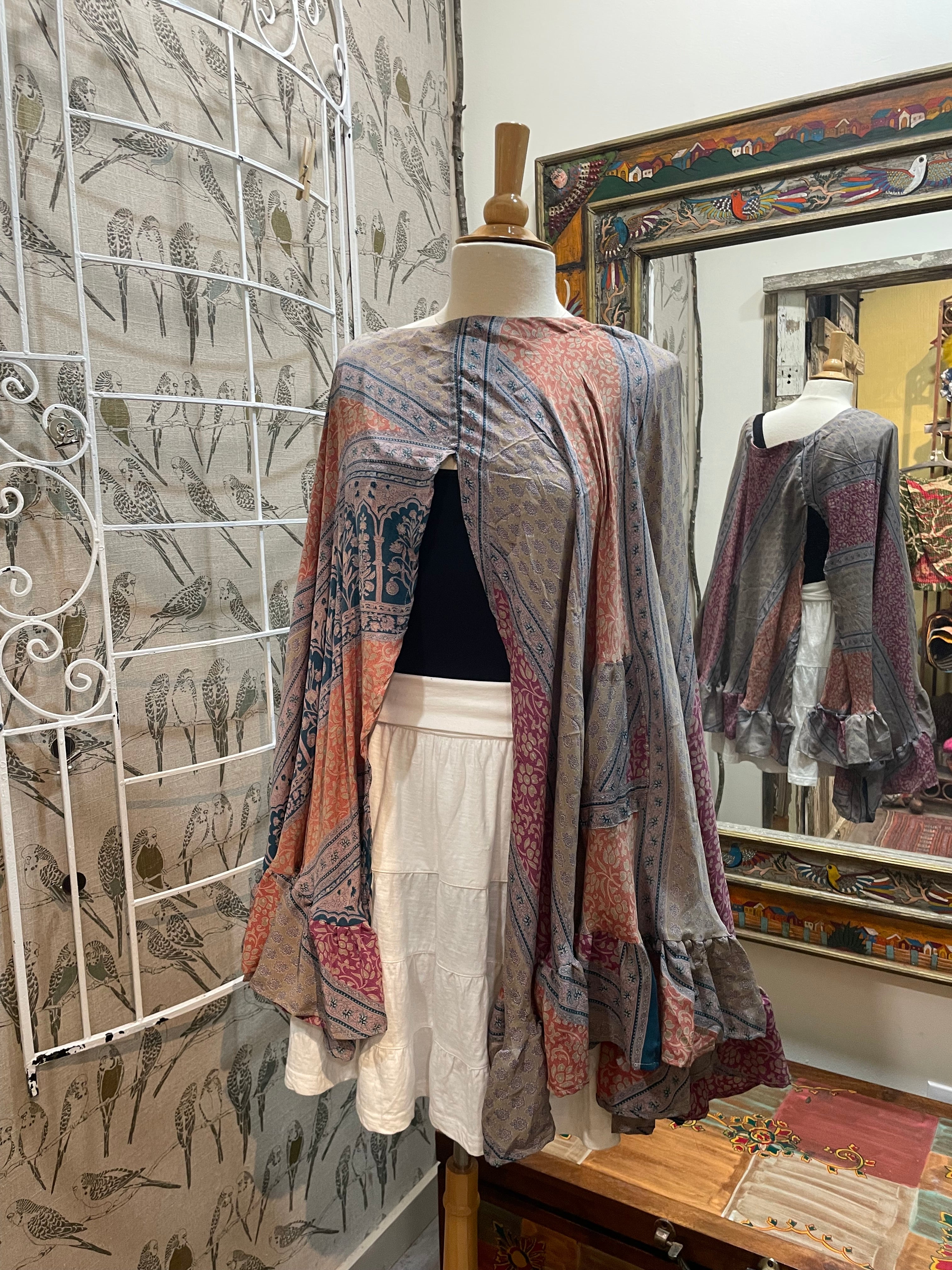 Silk Float Away Cape #014 by Kantha Bae
