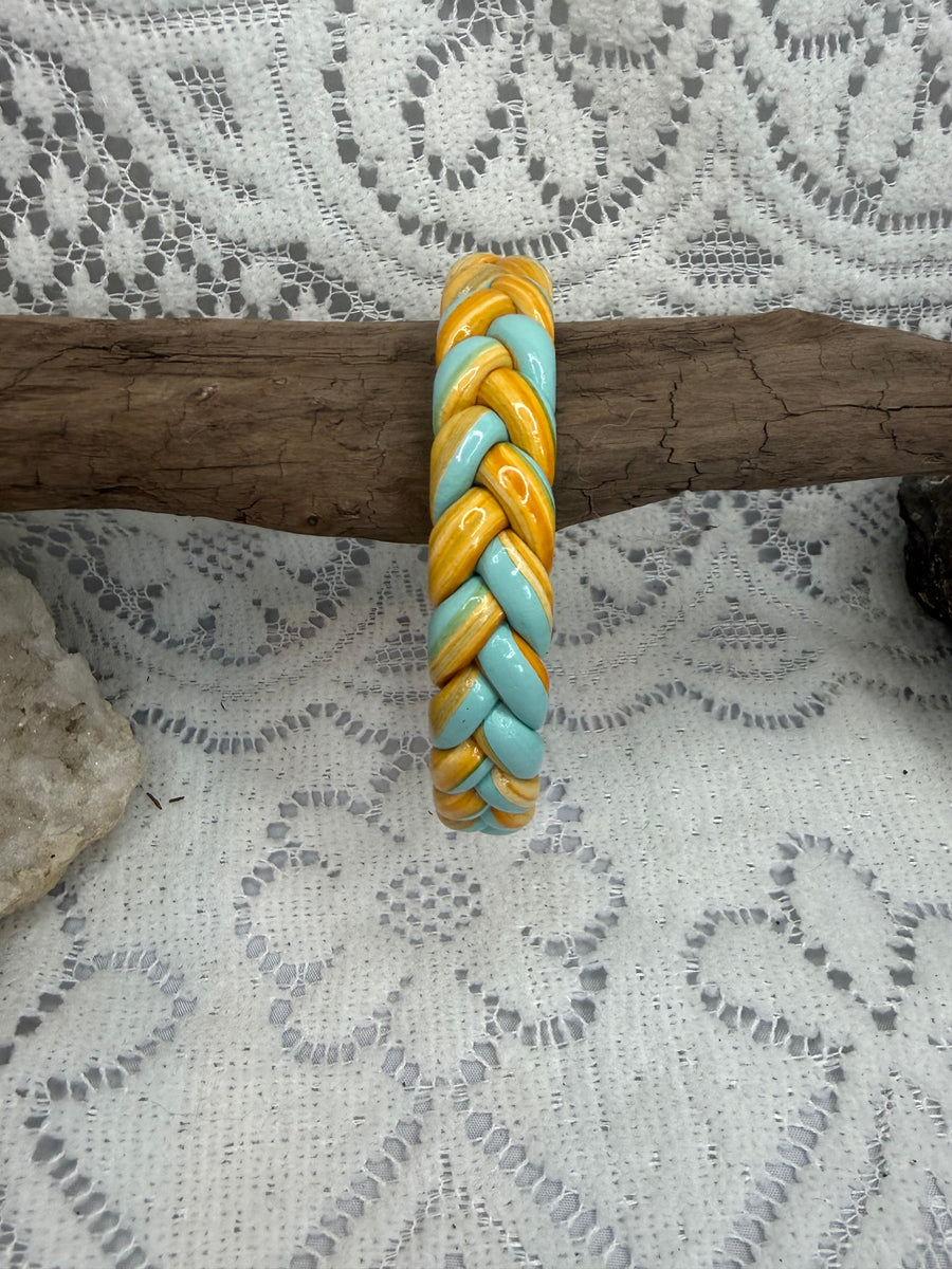 Painted Shellac Braided Bracelet
