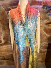 Boho Mixed Lace Handmade Scarf Necklace