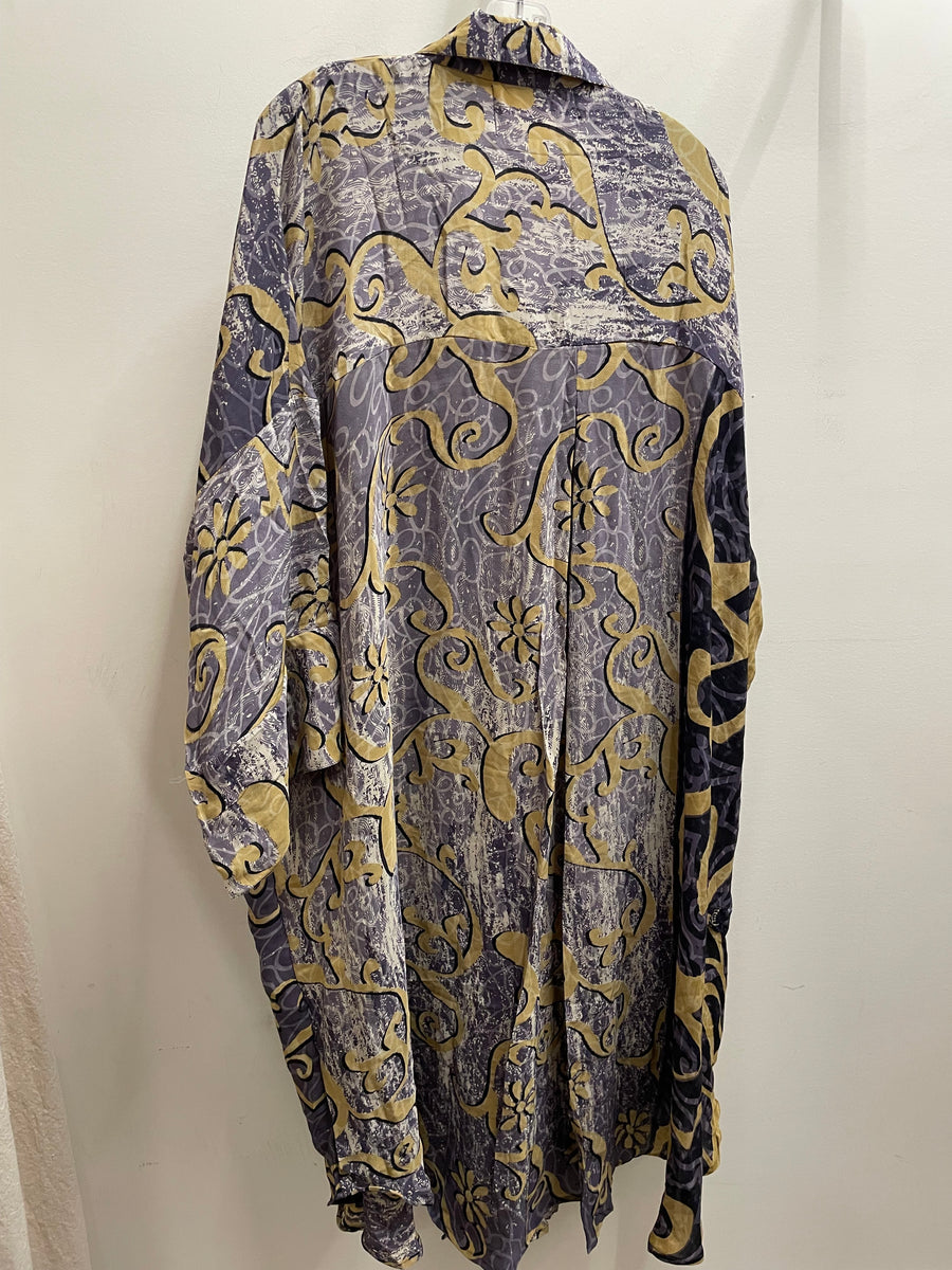 Crepe Sari Free To Be Longsleeve Maxi #121 by Kantha Bae
