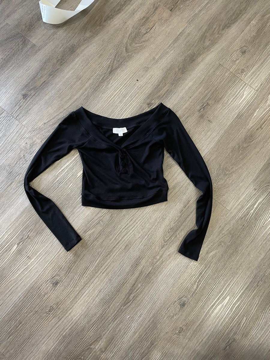 Button Crop Top - Robin Boutique-Boutique 