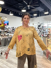 Love & Peace Boxy Tee by Paper Lace