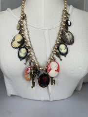 Cameo Charm Rectangle Necklace by Gina