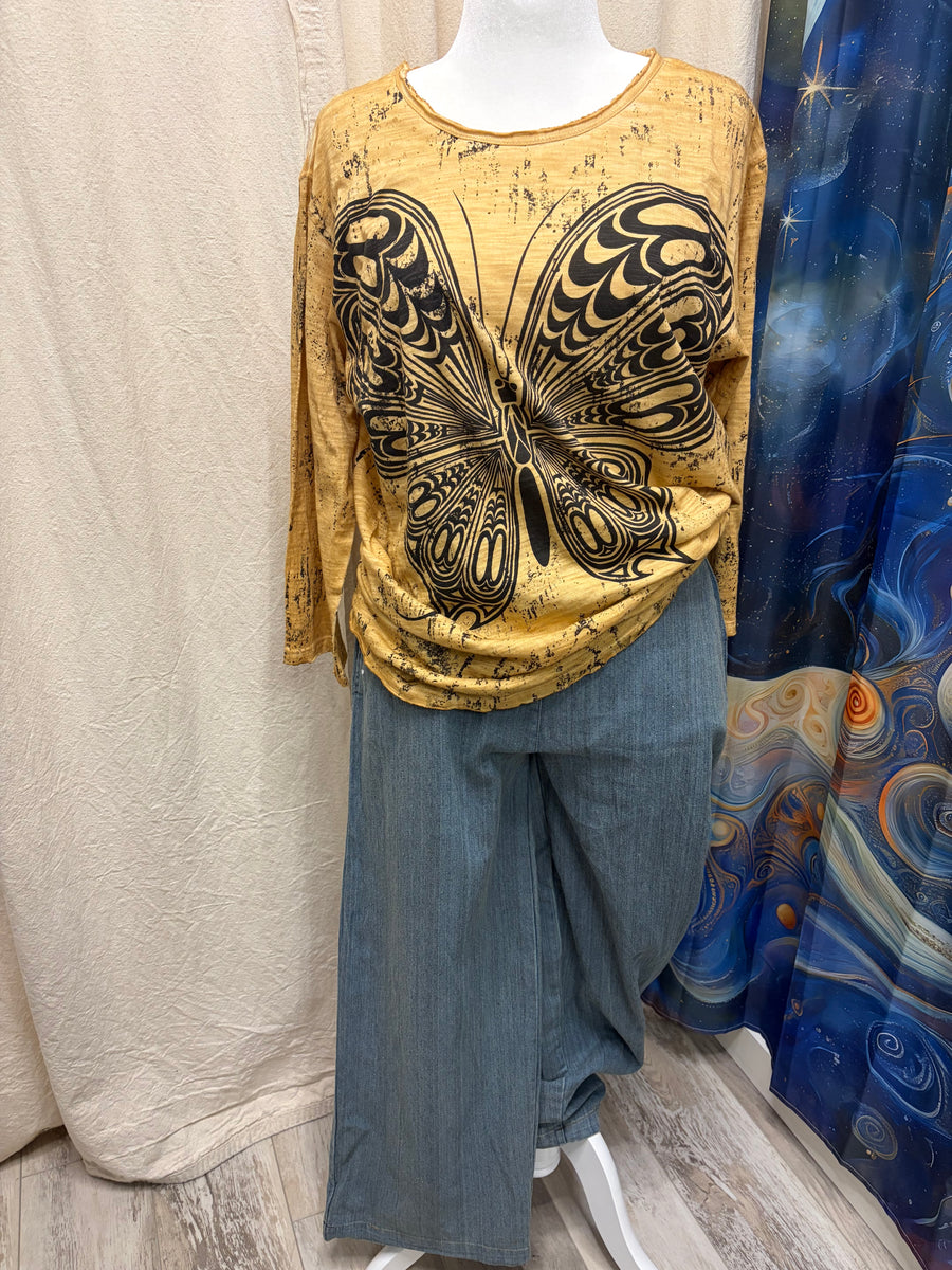 Denim Jogger Pants by The Paper Lace