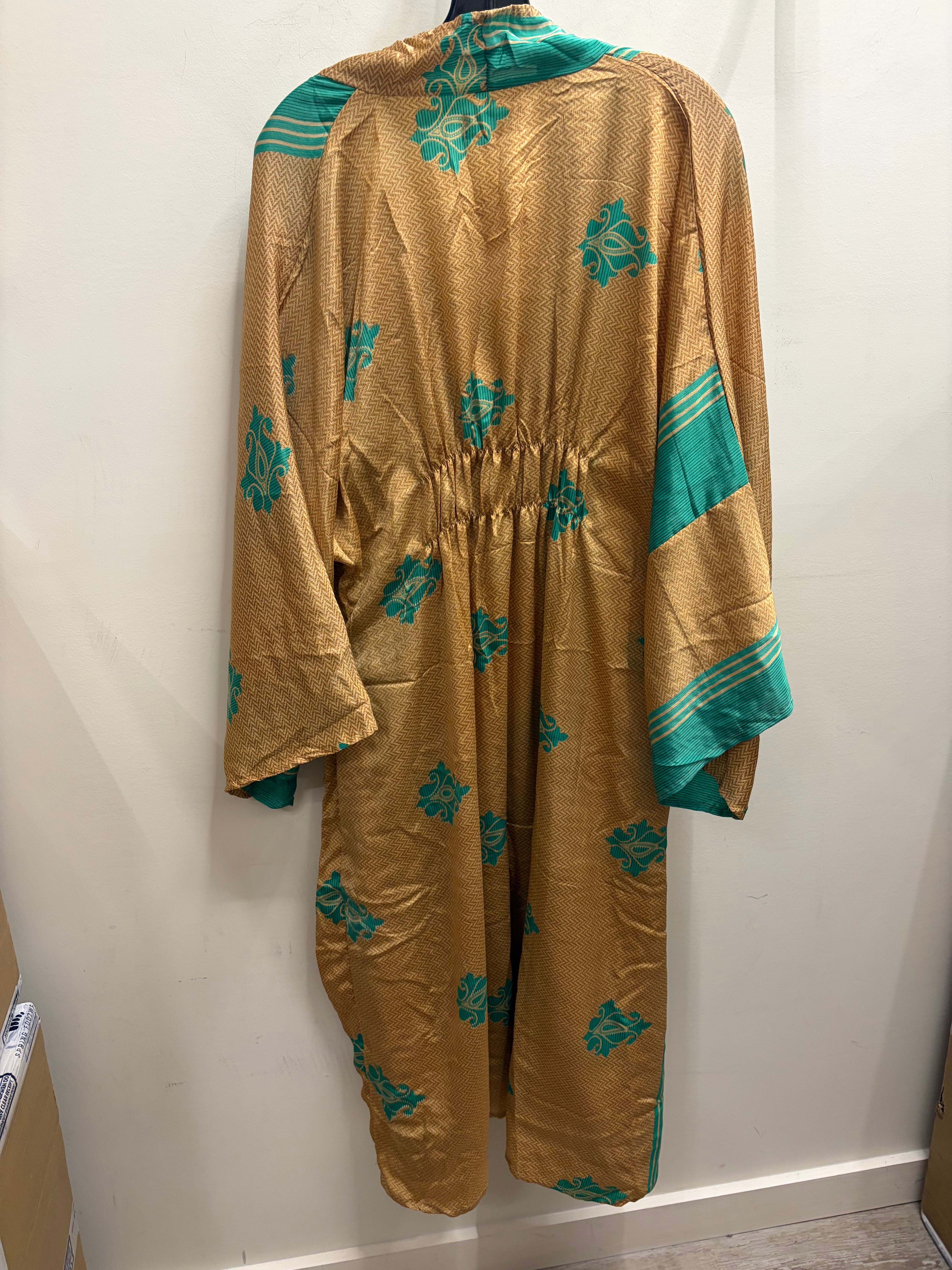 Rasgulla Sari Ruched Dress #049 by Kantha Bae