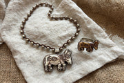 Carved Donkey Statement Adjustable Ring by Tara Gasparian