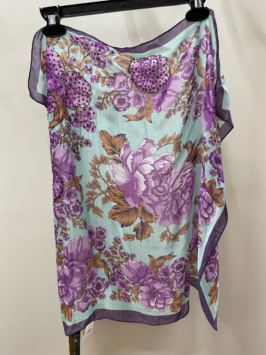 Beauty Hand Embellished Bandana Scarf by Aratta