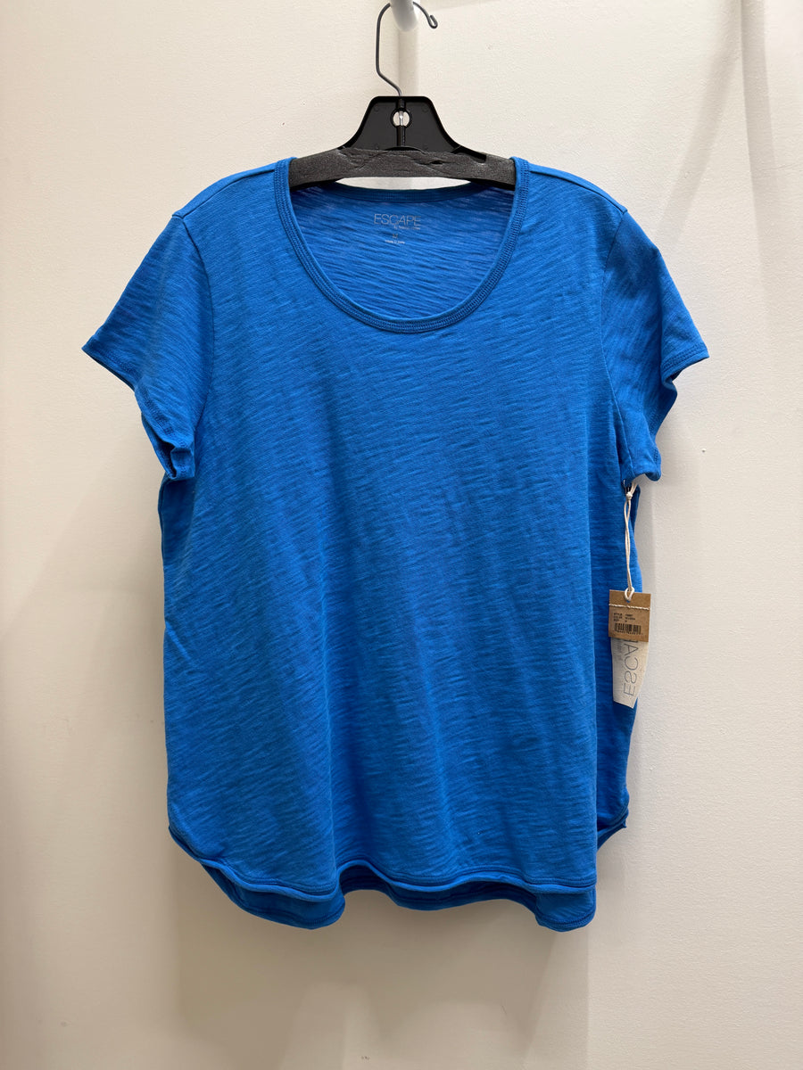 Solid Scoop Neck Slub Tee