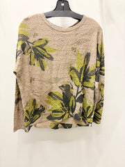 Green Envy Botanical Textured Pullover by Inoah