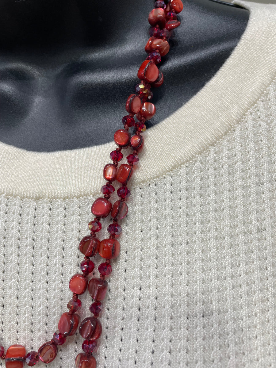 Tidal Glow Shell & Glass Necklace