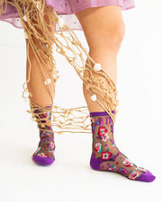 Scorpio Zodiac Black Sheer Crew Sock