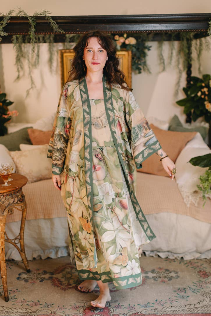 Additional view of Fleur De Soleil Bohéme Long Maxi Slip Dress with Florals from Robin Boutique.