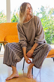 Gathered Cotton Wide Leg Pant by Cotiera Rae Mode CP6047 Robin Boutique