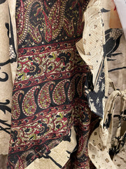 Crepe Sari Ruffle Daisy Blouse #132 by Kantha Bae
