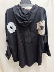 3D Flower Zip Up by Amorosa