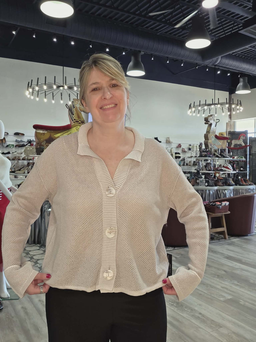 Mesh Stitch Cardigan by Olivia