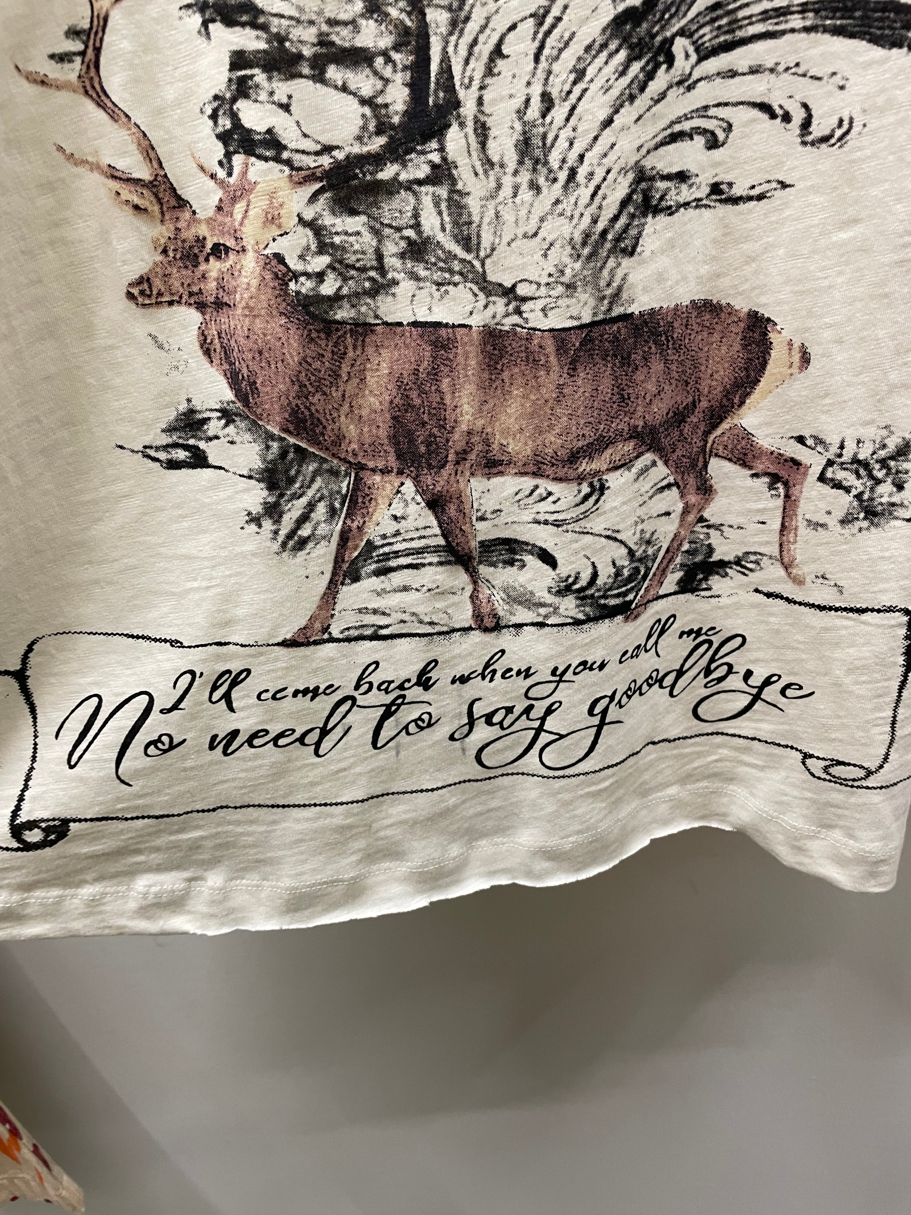 Cotton Charm Tee in Whimsy Deer