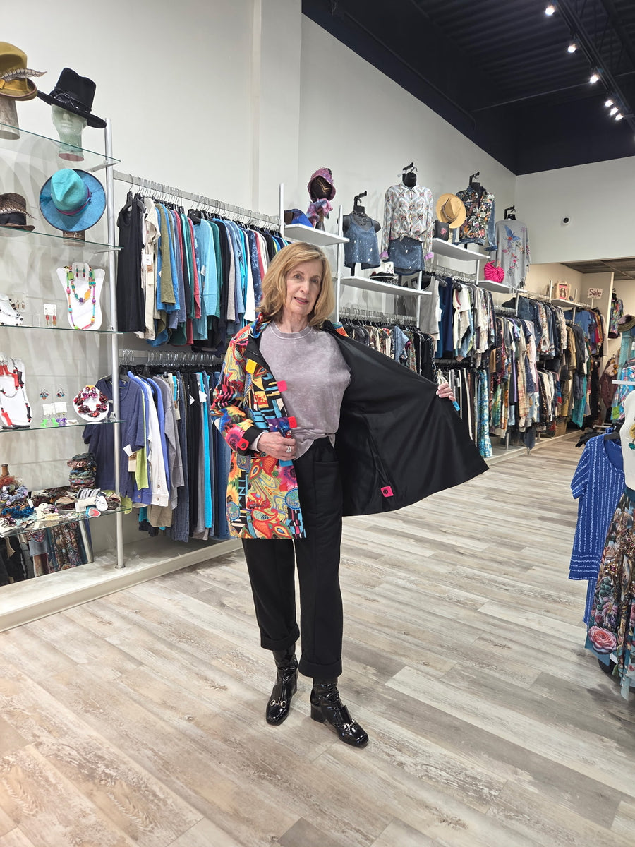 Reversible Raincoat in Vibrant Contemporary Colors Robin Boutique