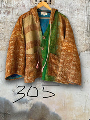 Half Moon Cropped Hooded Jacket #305 by Kantha Bae