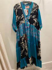 Rasgulla Sari Twilight Maxi Dress #257 by Kantha Bae