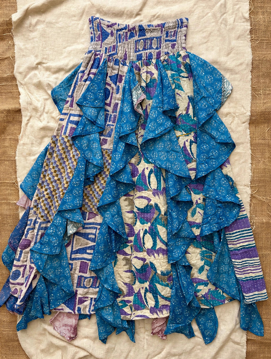 Pareo Kantha Willow Maxi Skirt #121 by Kantha Bae