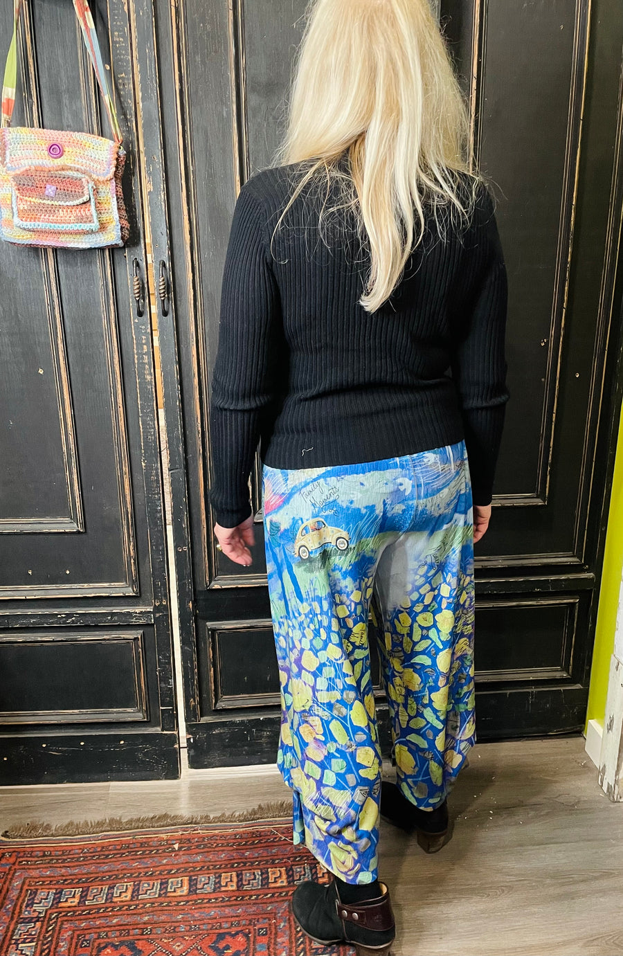 Wide Leg Pant in Family Memories Print by Inoah
