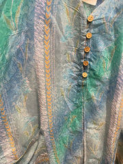 Crepe Sari Gaia Split Tunic #031 by Kantha Bae